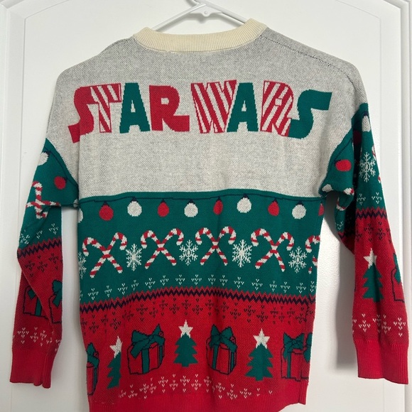 Disney Parks Exclusive Star Wars Ugly Spirit Jersey Sweater size small 5/6 - Picture 3 of 13